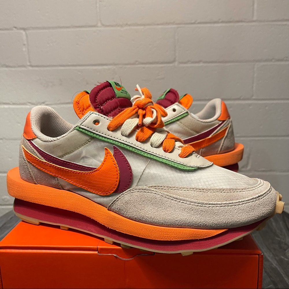 Nike Sacai x Clot x LD Waffle Net Orange Blaze